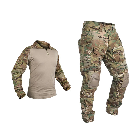 IDOGEAR OUTDOOR G3 Combat Uniform Tactical Camo Clothing With Knee Pad & Elbow Pads Military BDU Pants And Shirts Set(camoXX-Large)