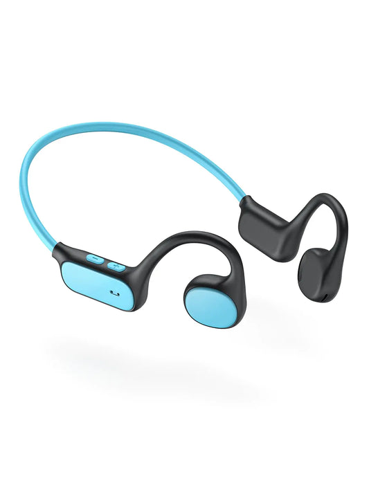 iClever Kids Headphones Bluetooth 5.4 Air Conduction Open Ear Headphones Safe Volume 74&85 dBA Clear Audio 360° Bending Ultra-Light Comfortable Kids Bluetooth Headphones for iPad/Outdoor/Sports