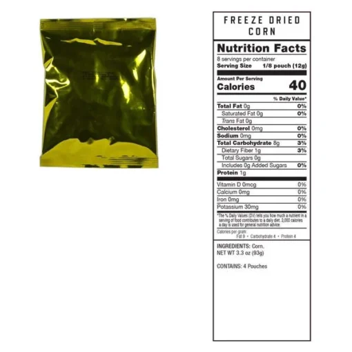 ReadyWise 240 Serving Freeze Dried Vegetable Bundle -Tactical Equipment Shop RW corn grande 468d22a7 0f0f 44b2 a89c caa633bb6f2d