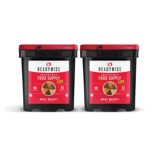 ReadyWise 120 Serving Meat Package Includes: 2 Freeze Dried Meat Buckets -Tactical Equipment Shop RW40 70120ReadyWise Meat120