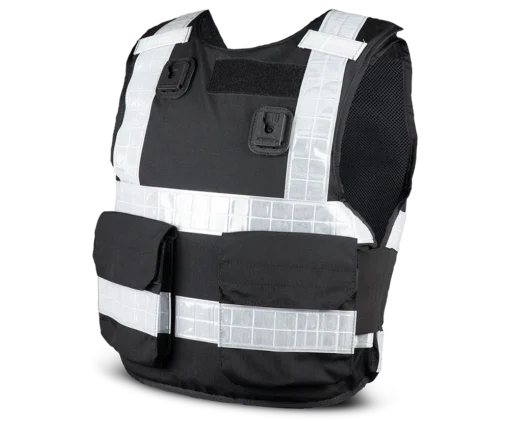 PPSS Group Overt Stab Resistant Body Armour With Reflective Tape -Tactical Equipment Shop Stab Resistant Body Armour Black Hi Vis Overt