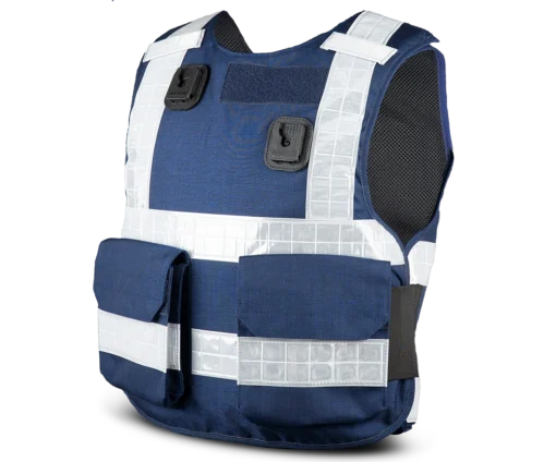 PPSS Group Overt Stab Resistant Body Armour With Reflective Tape -Tactical Equipment Shop Stab Resistant Body Armour Navy Hi Vis Overt