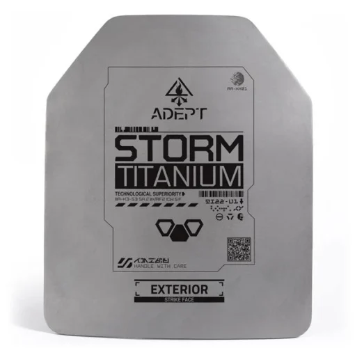 Adept Armor Storm Titanium Level IIIA Standalone Up-Armorable Hard Armor Plate -Tactical Equipment Shop storm titanium plate