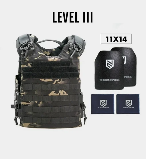 Ace Link Armor Quadrelease Ultra + 2x Level III 11"x14" Plates + 2x Level IIIA 6"x13" Side Panels -Tactical Equipment Shop ultra levelIII bundle